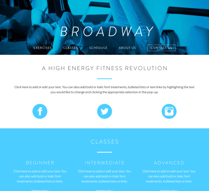Website Template Broadway