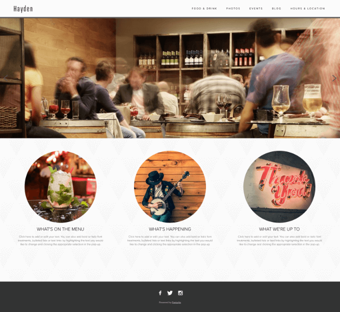 Website Template Hayden