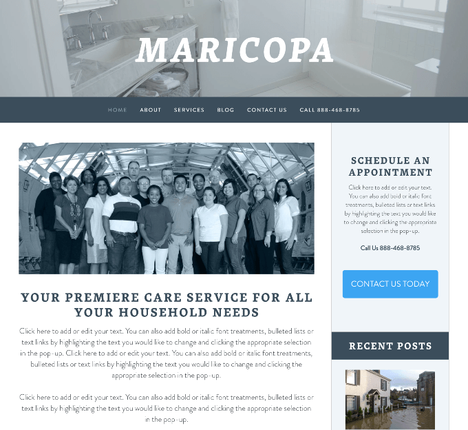 Website Template Maricopa