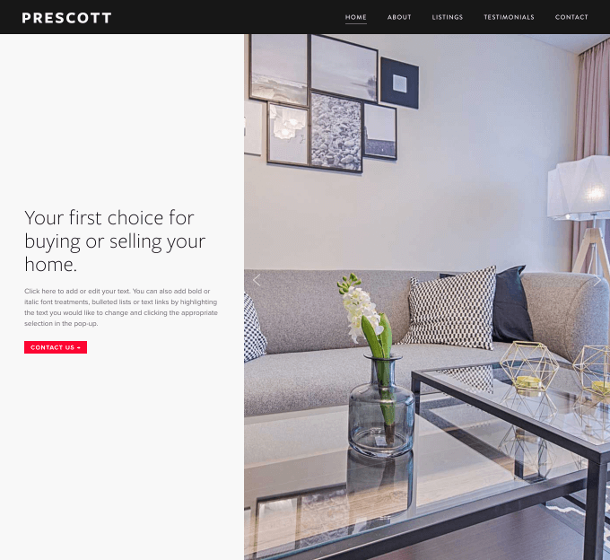 Website Template Prescott