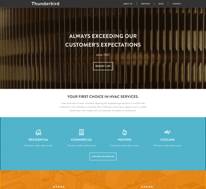 Website Template Thunderbird
