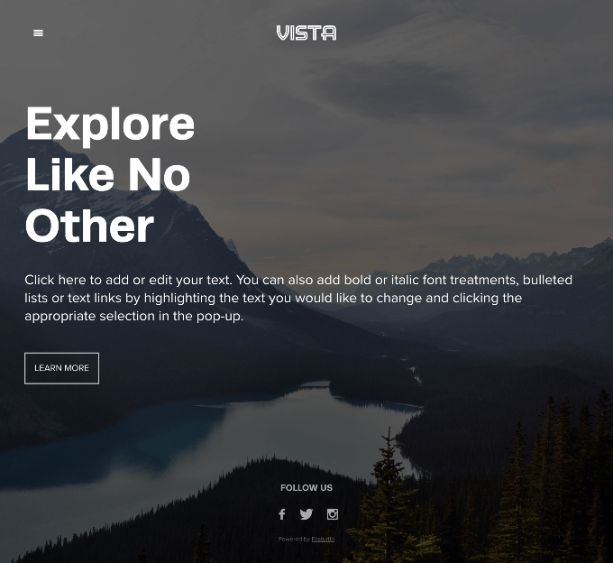 Website Template Vista