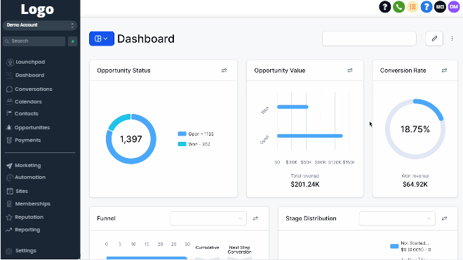 Dashboard Canva Screenshot